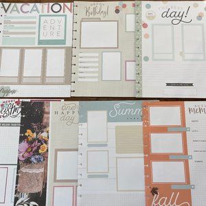 Happy Planner Memory Keeping Big Page Inserts 23 Pages 8.5x11